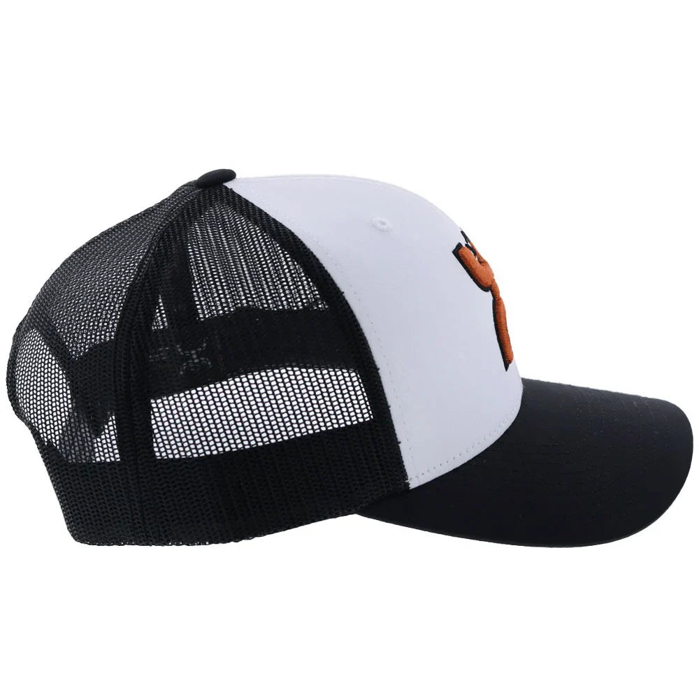 HOOey University of Texas Longhorns (Black/White/ Burnt Orange) - Trucker Cap