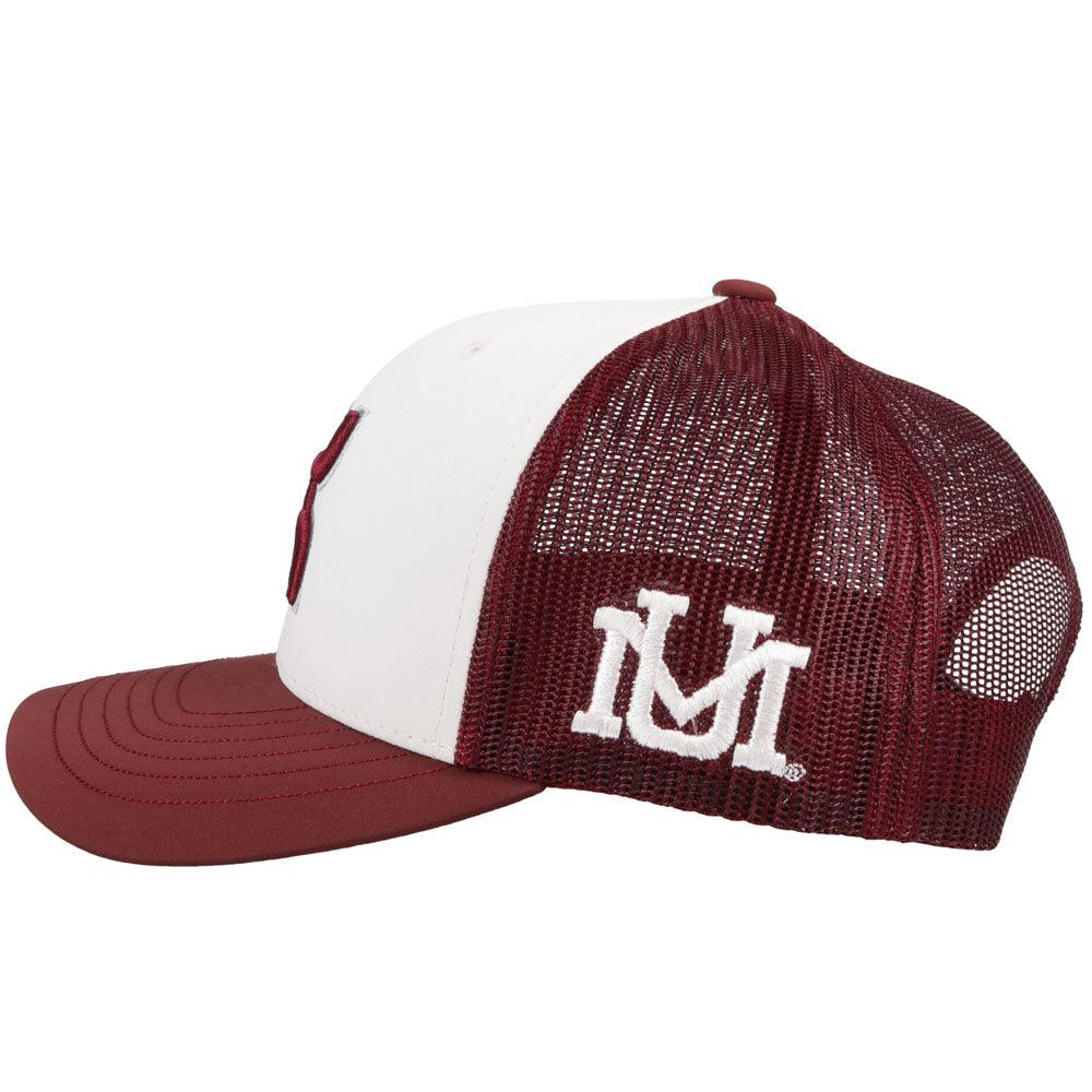 HOOey University of Montana (White/Maroon) - Trucker Cap