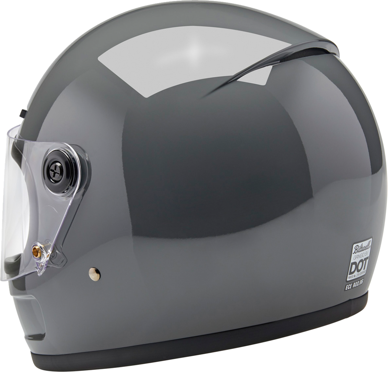 BILTWELL Gringo SV Helmet - Gloss Storm Gray - Large 1006-109-504