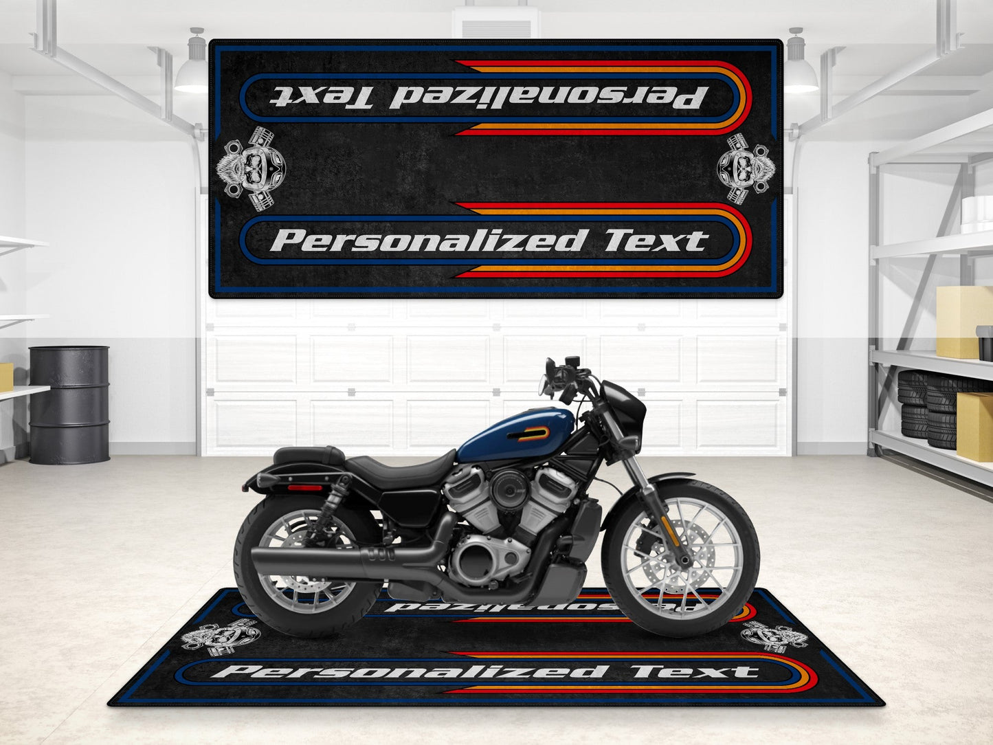 MPM Motorcycle Mat for Cruiser Motorcycle "The Night King" - MM7301