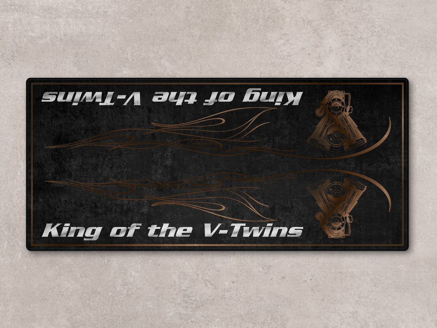 MPM Motorcycle Mat for Cruiser Motorcycle "King of the V-Twins" - MM7302
