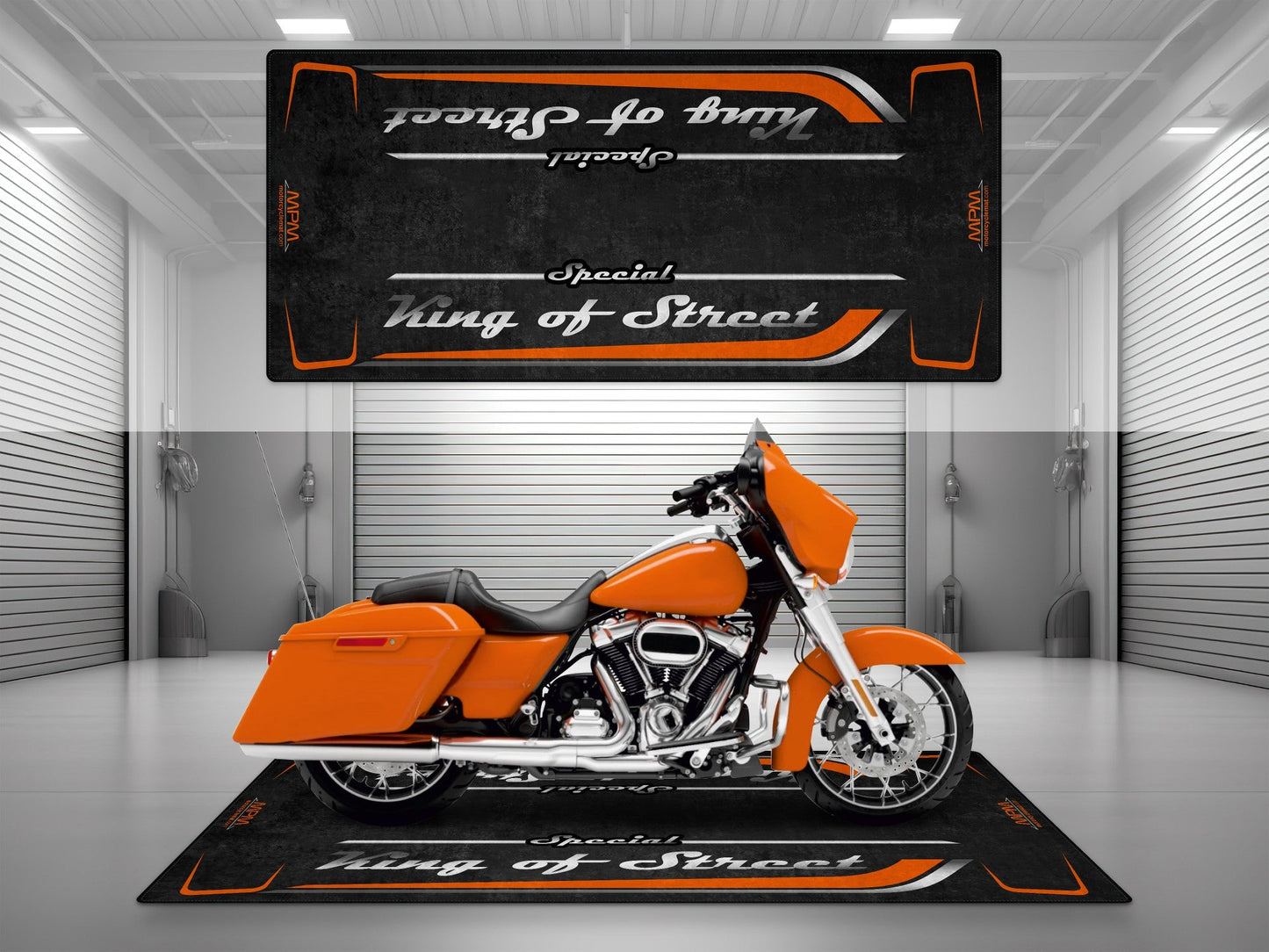 MPM Motorcycle Mat for Cruiser Motorcycle "Special King of Street" - MM7345
