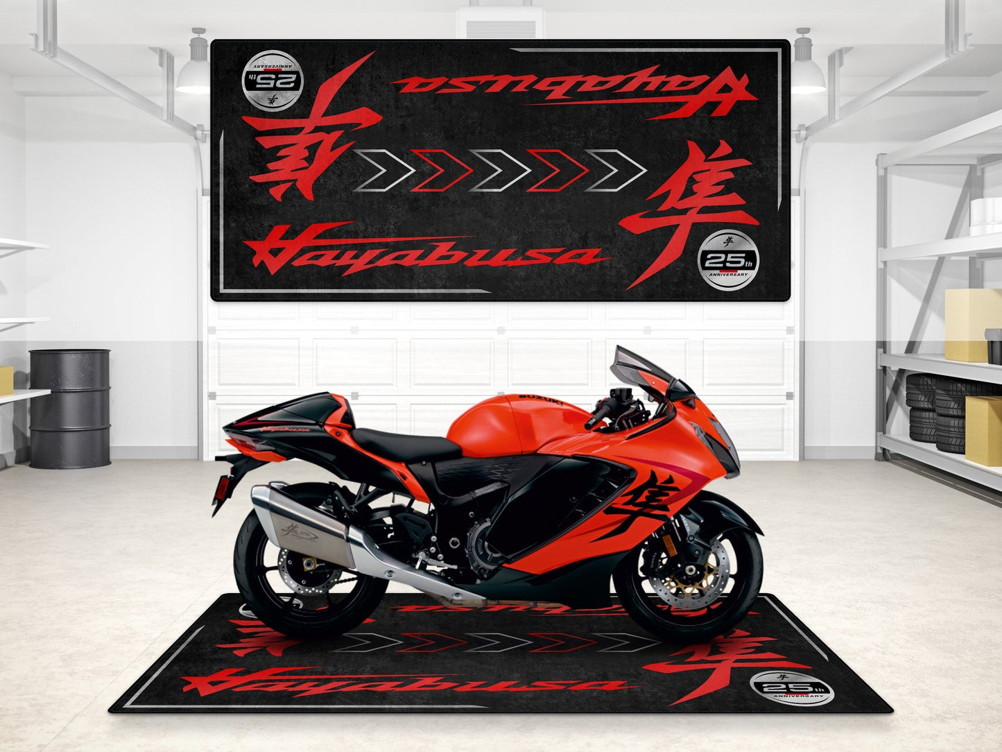 MPM Motorcycle Mat for Suzuki Hayabusa 25th Anniversary Edition - MM7352