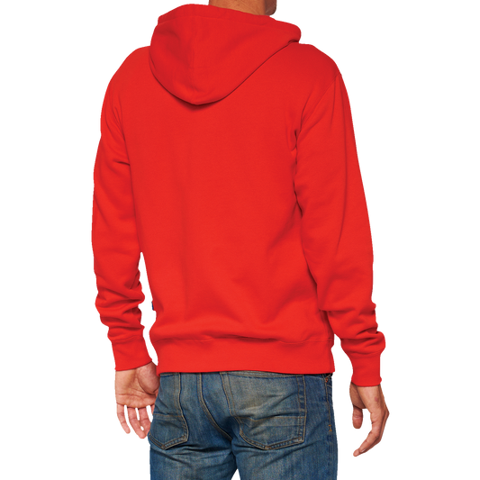 100% Official Fleece Zip-Up Hoodie - Red - Small 20032-00015