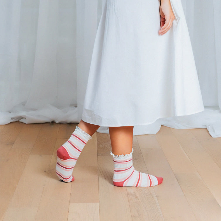 Crochet Lace Ribbed Quarter