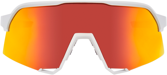 100% S3 Sunglasses - White - Red Mirror 60005-00009