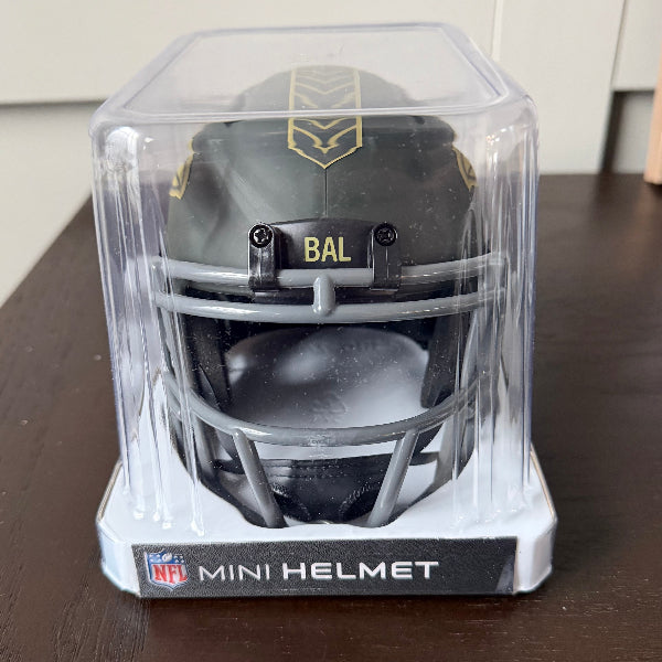 Baltimore Ravens SALUTE TO SERVICE 4 Mini Speed Football Helmet NFL