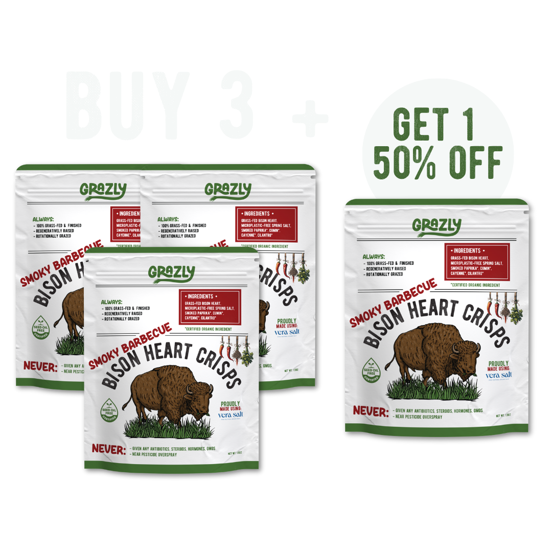 Bison Heart Crisps - 100% Grass-Fed/Finished