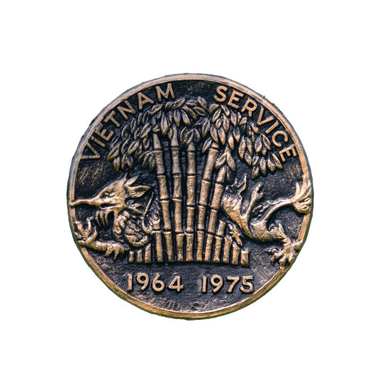 Vietnam Service Grave Marker & Flag Holder with Aluminum Ground Spike