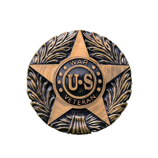 US War Veteran Grave Marker & Flag Holder with Aluminum Ground Spike