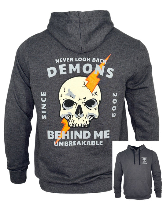 Closeout- "Unbreakable" Unisex Heathered Charcoal Hoodie