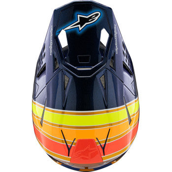 ALPINESTARS Supertech M10 Helmet - TLD Edition 25 - MIPS® - Gloss Dark Blue/Orange/Yellow/Fluo Red - 2XL 8300225-7156-XXL