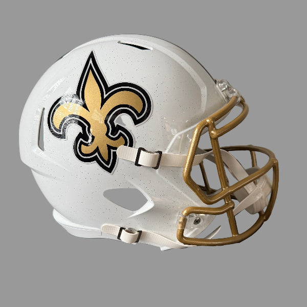 New Orleans Saints Full Size Speed Replica Football Helmet 2025 Alternate On-Field - NFL