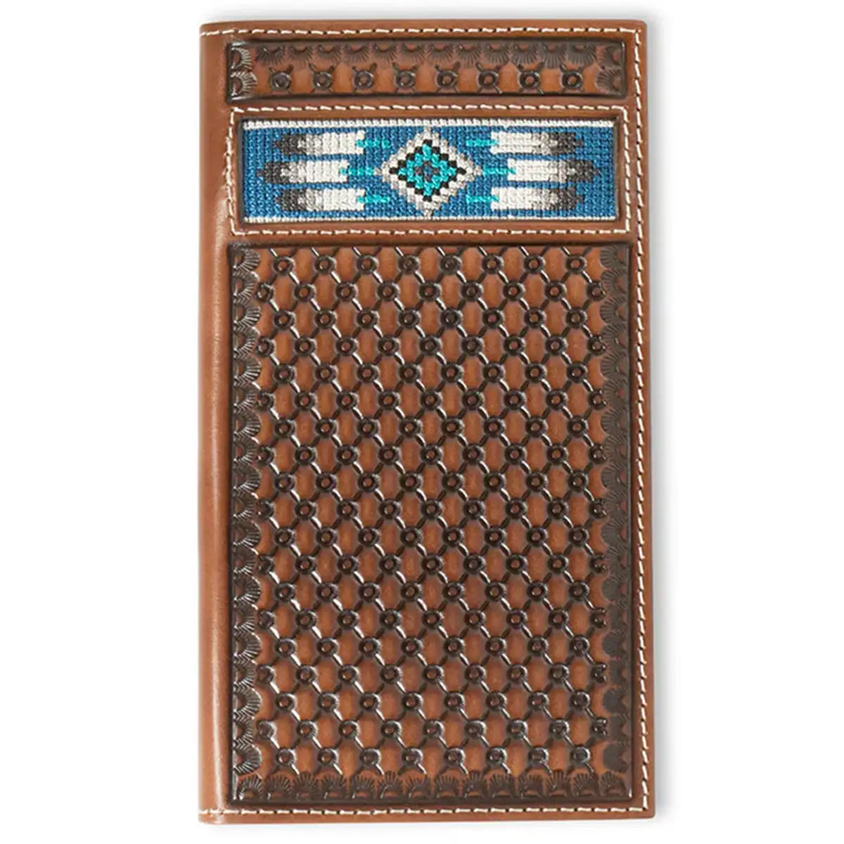 Ariat Embroidered Southwest Inlay - Men's Rodeo Wallet