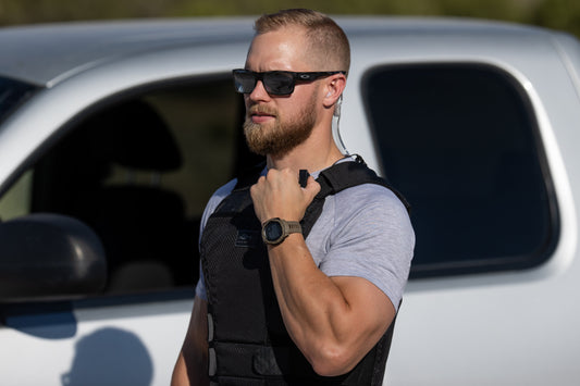 Tactical Mic & Earpiece Braided Fiber Kit w/ Quick Disconnect (Hirose) Connector - EF Johnson VP5000 VP6000 VP8000 Series