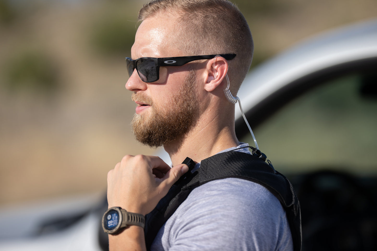 Velcro Tactical Mic & Earpiece Braided Fiber Kit - Quick Disconnect (Hirose) Motorola: APX (Apex) Series, XPR Series, SRX2200, & More