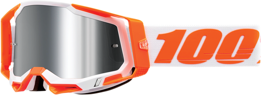 100% Racecraft 2 Goggles - Orange - Silver Flash Mirror 50010-00013