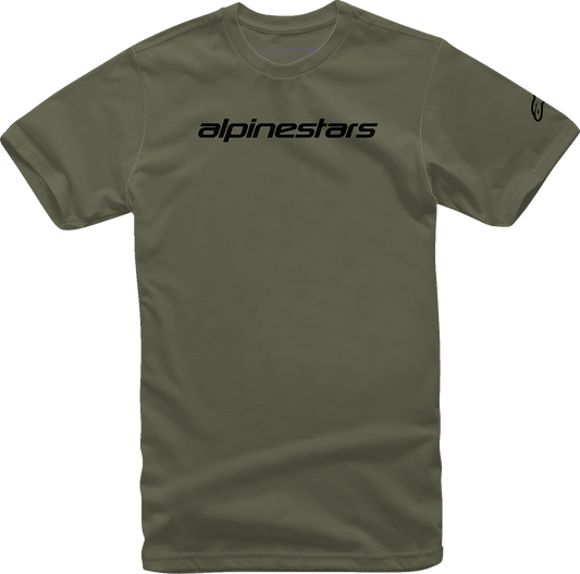 ALPINESTARS Linear Wordmark T-Shirt - Military/Black - 2XL 12127202069102X