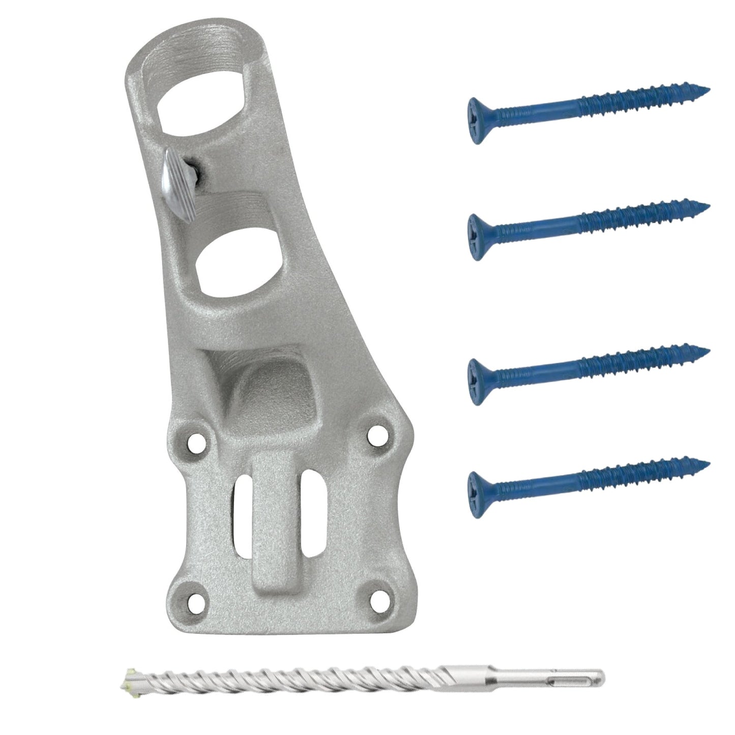 Aluminum 1" Flagpole Bracket - Silver