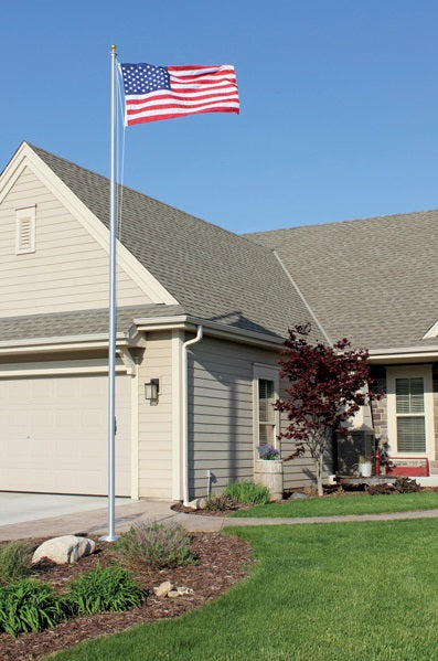 20' Commercial Grade Aluminum Flagpole - 3 Section - FedEx Shippable