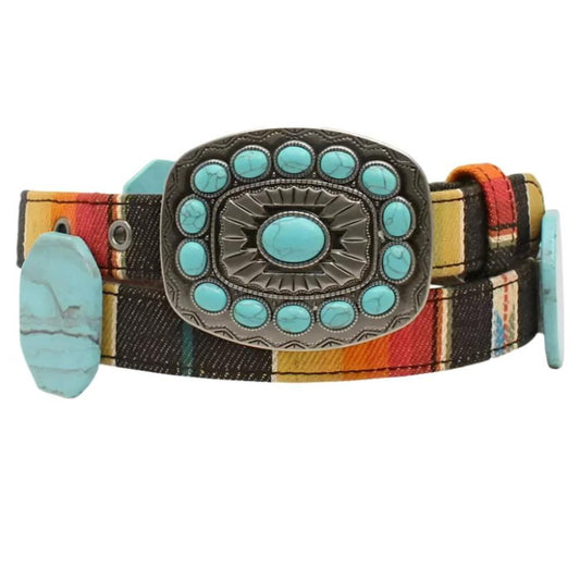 Angel Ranch Turquoise Serape Belt - Women's Belt (Closeout)