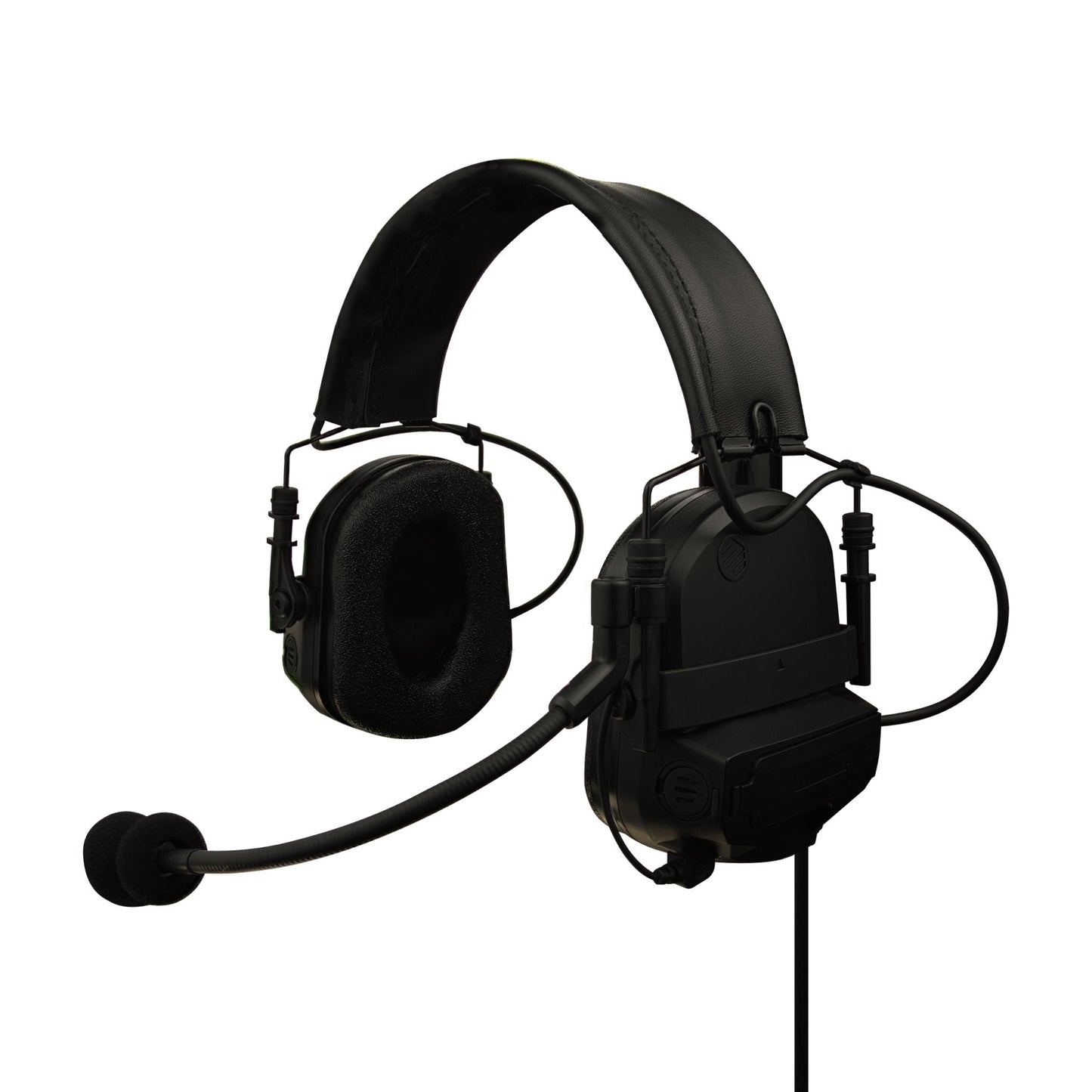 PolTact V2 Tactical Comms Helmet Headset w/ Active Hearing Protection - Yaesu 2 Pin: FT-65, FT25, FT-4XR, FT-4VR