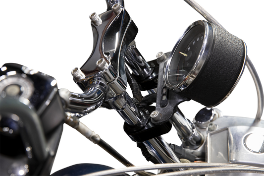 BILTWELL O/S Speed Clamps - Black Electroplated - Straight 6907-201