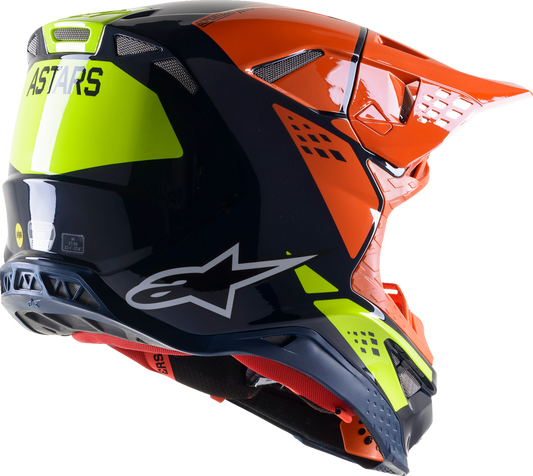ALPINESTARS Supertech M8 Helmet - Factory - Blue/Orange/Yellow - Medium 8302922-7445-MD