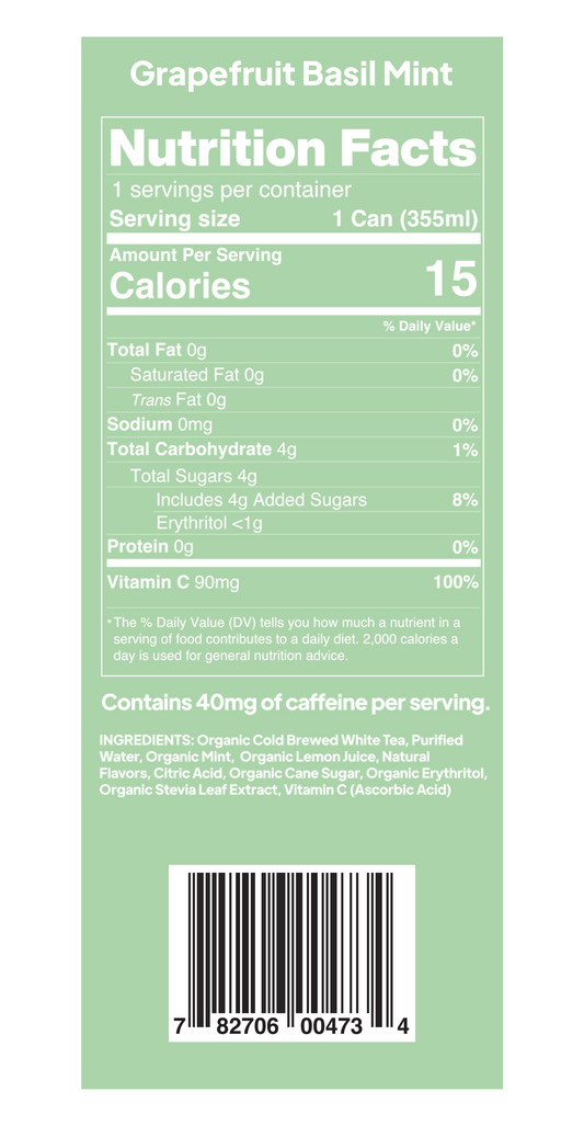 Grapefruit Basil Mint Organic Iced Tea