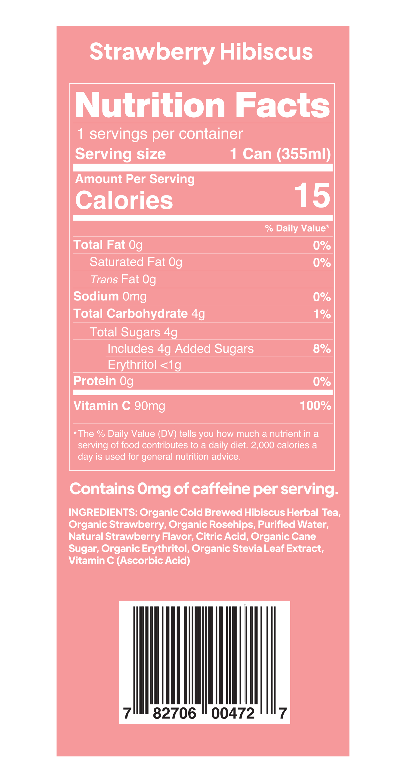 Strawberry Hibiscus Organic Iced Hibiscus Tea