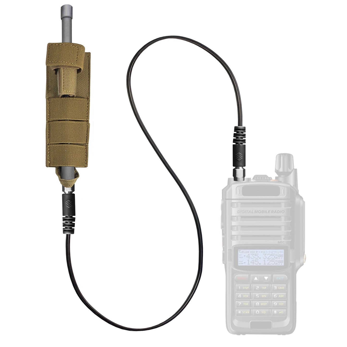 Tactical Antenna Relocation Kit(Black, Tan, or Green) - AnyTone, Retevis, Ailunce, Wouxun, Yaesu Radios