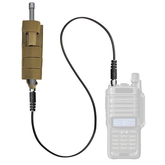 Tactical Antenna Relocation Kit(Black, Tan, or Green) - AnyTone, Retevis, Ailunce, Wouxun, Yaesu Radios