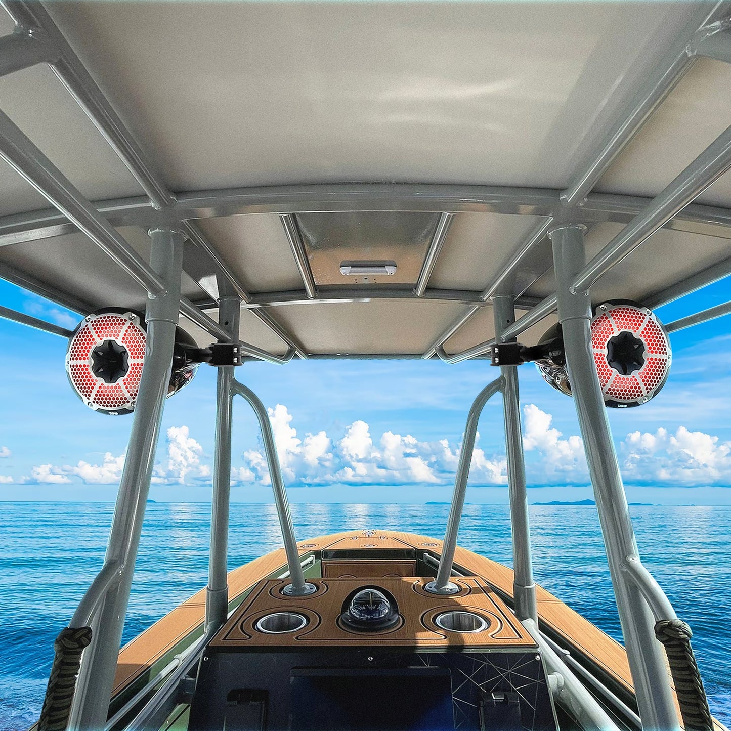 NXL 6.5" Marine and Powersports Towers LED RGB Lights 100 Watts Rms - Red