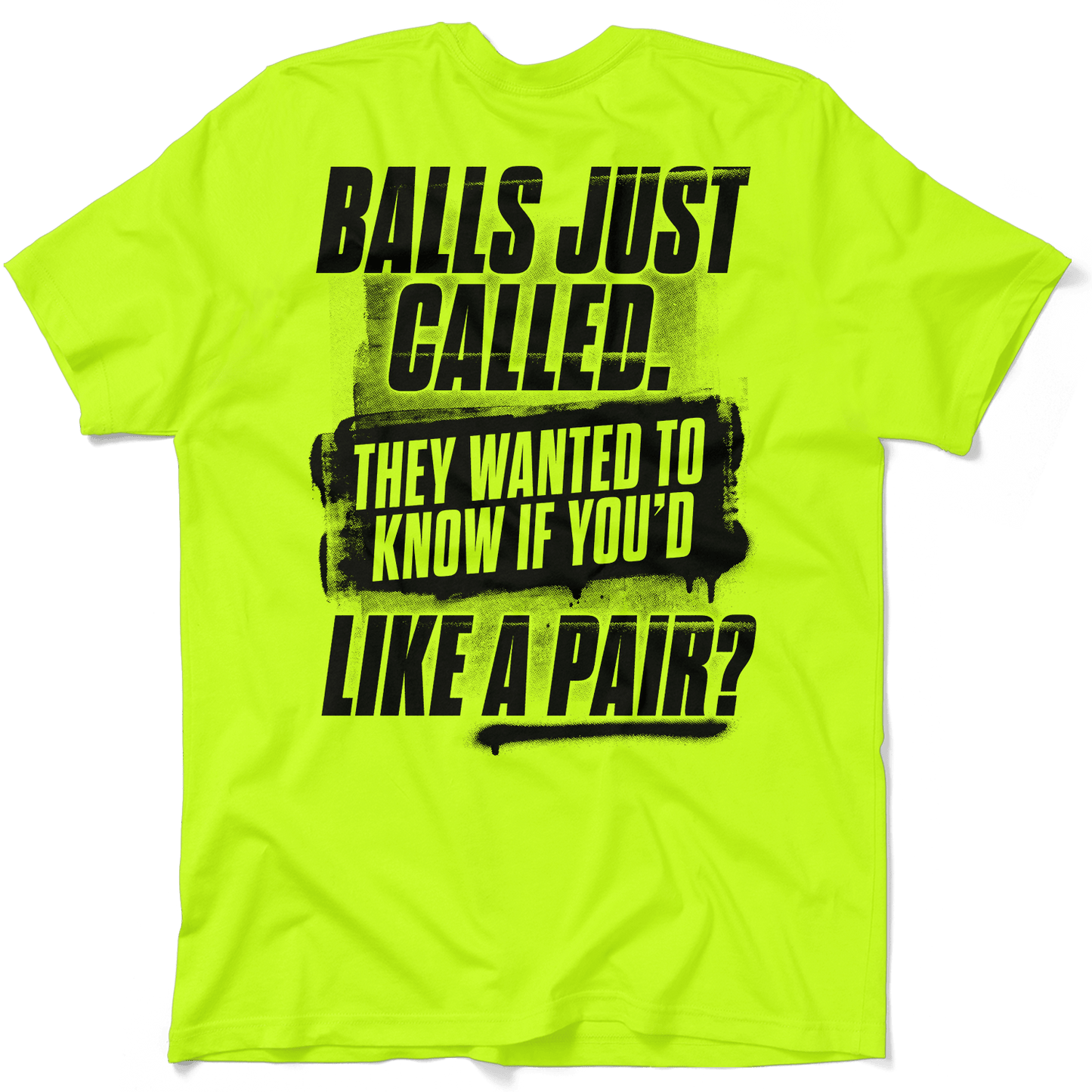Balls - Safety Yellow T-Shirt