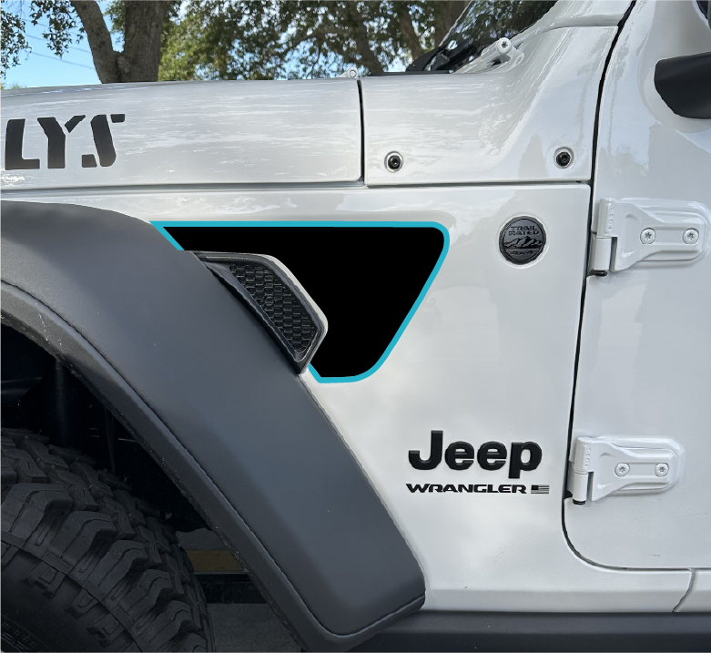 Black Fender Vent with Colored Trim