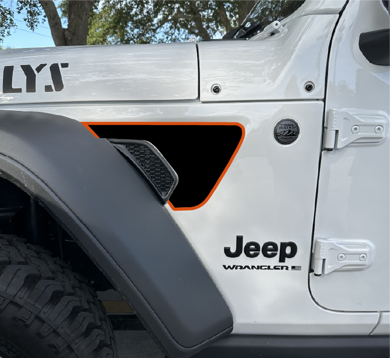 Black Fender Vent with Colored Trim