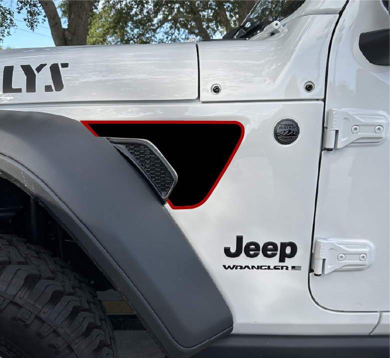 Black Fender Vent with Colored Trim