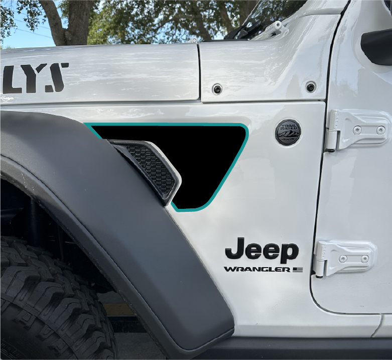 Black Fender Vent with Colored Trim