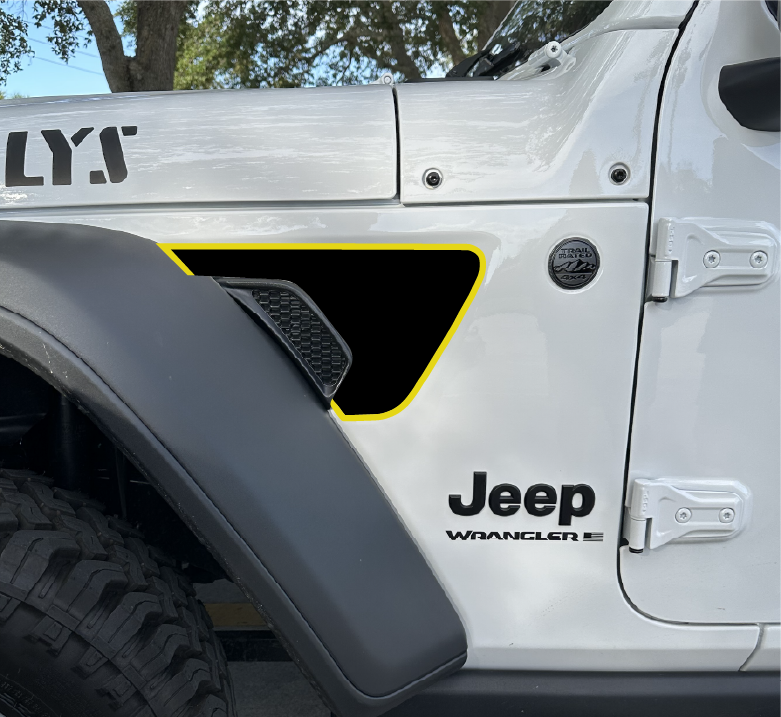 Black Fender Vent with Colored Trim