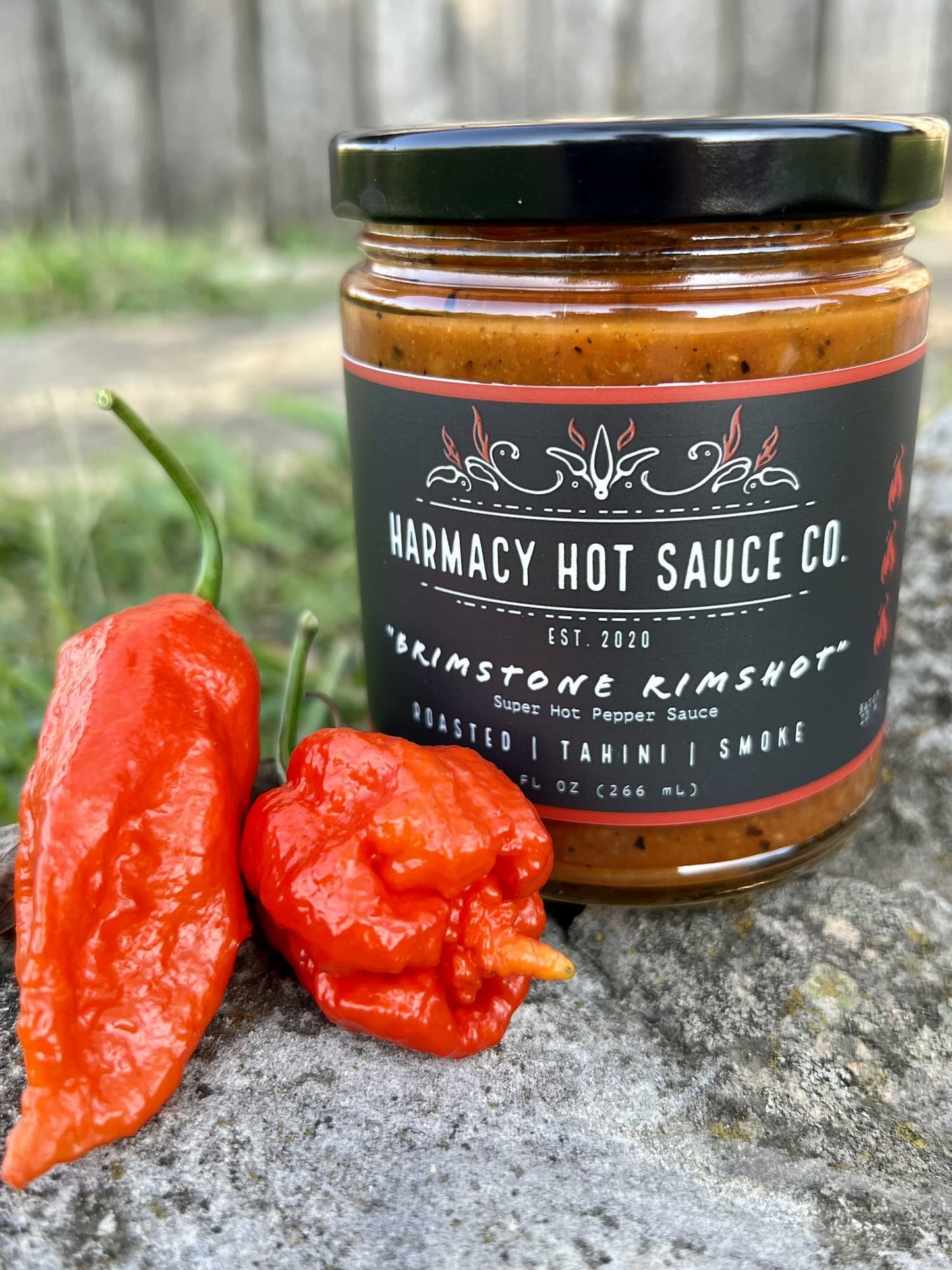 Brimstone Inferno - Extra Hot Tahini & Roasted Red Pepper Sauce (9oz)
