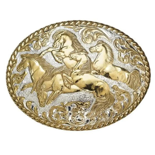 Crumrine Shiny Horse - Belt Buckle