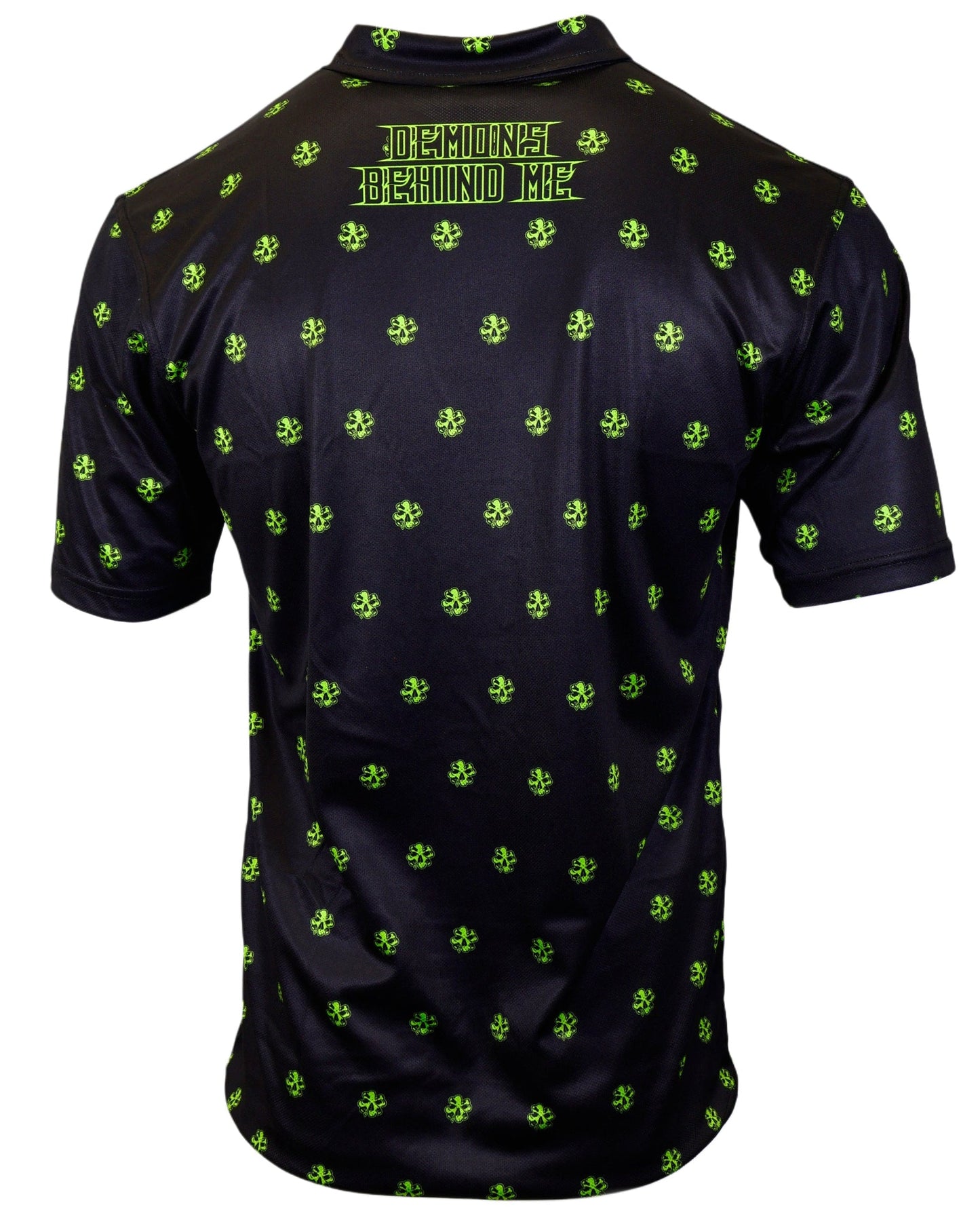 Clover Skull Patterned Performance Polo