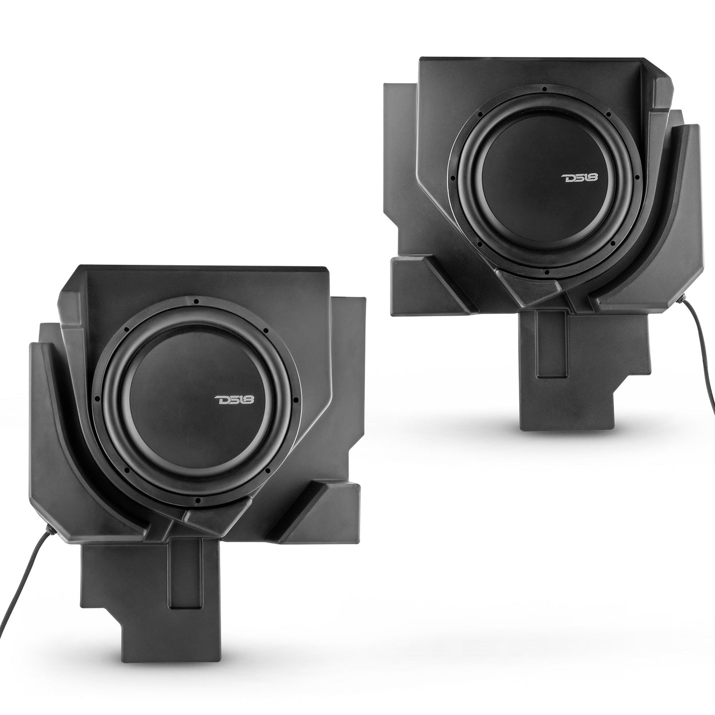 Can-Am Maverick X3 Stage 4 Dash Panel Speaker Enclosures + Driver and Passenger Side Under Seat Subwoofer Enclosure and Pair of Tower Speakers - 3800W MAX