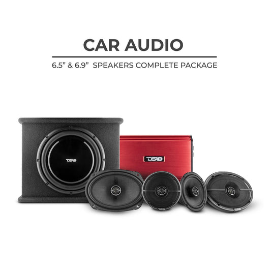 DS18 CARPK-4 ZXi High Volume Complete System 6.5 Package with powered 10 inch subwoofer