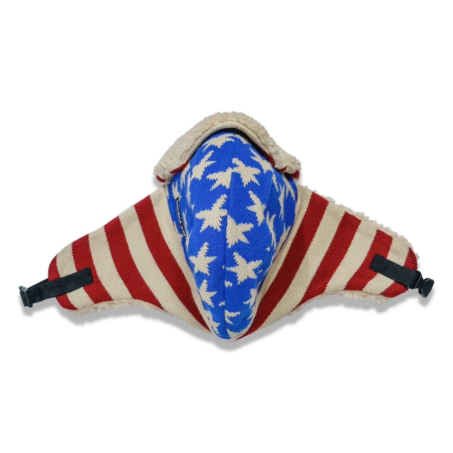 US Flag Wool Insulated Knitted Trapper Hat