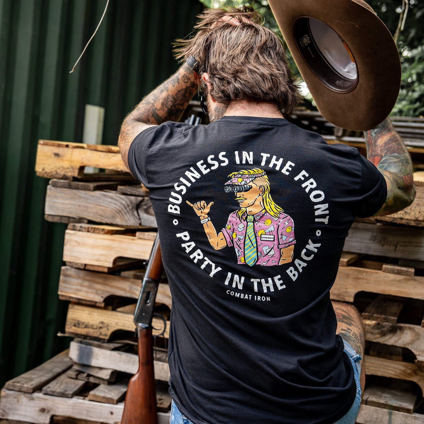 Business In The Front. Party In The Back. Party Men's T-Shirt