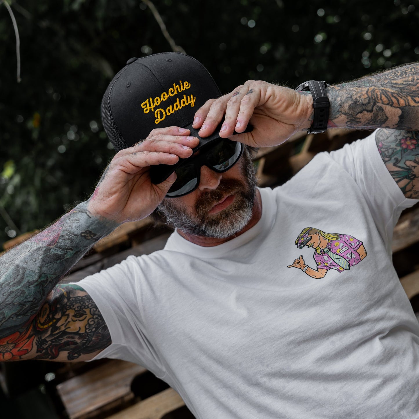 Hoochie Daddy Script Snapback Hat