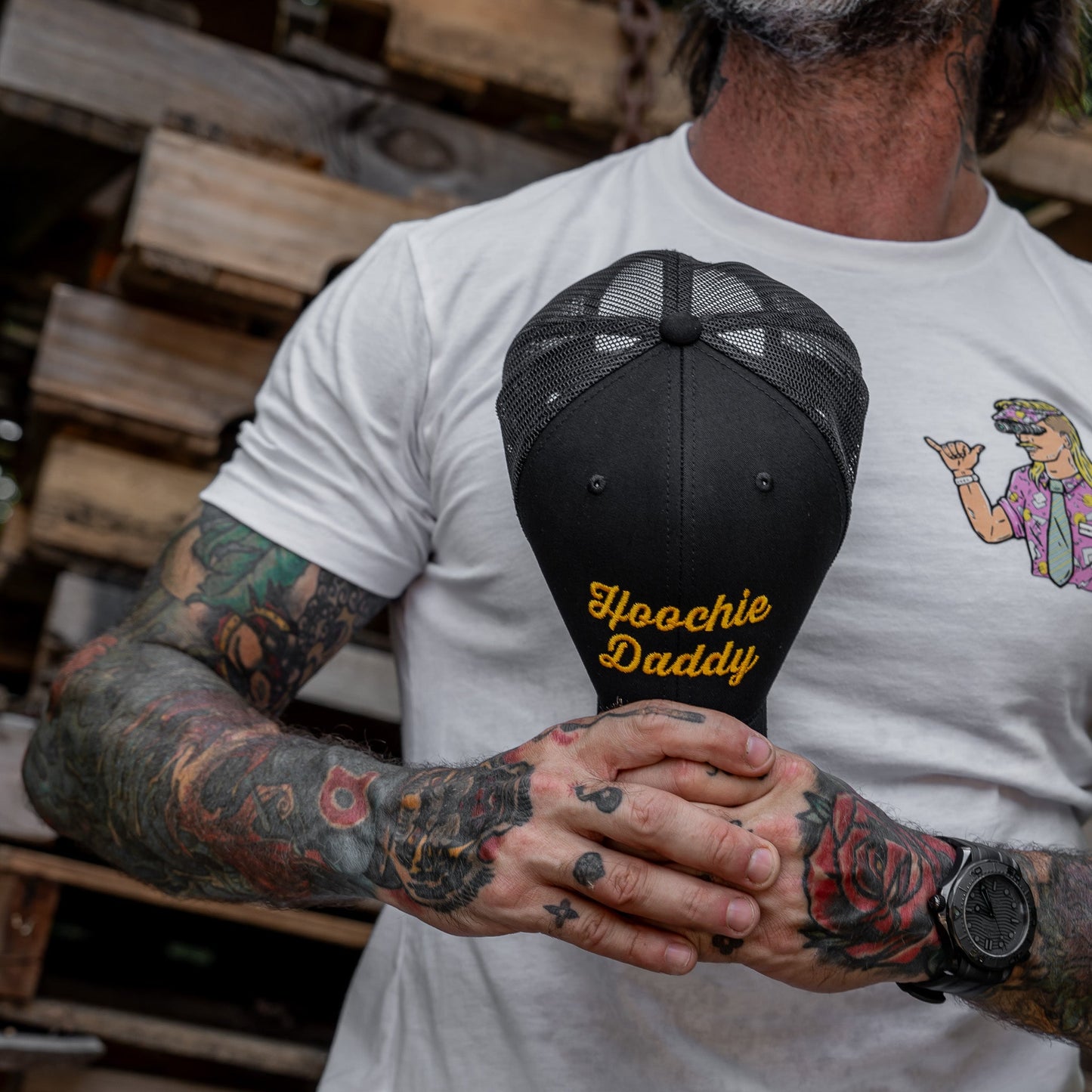 Hoochie Daddy Script Snapback Hat