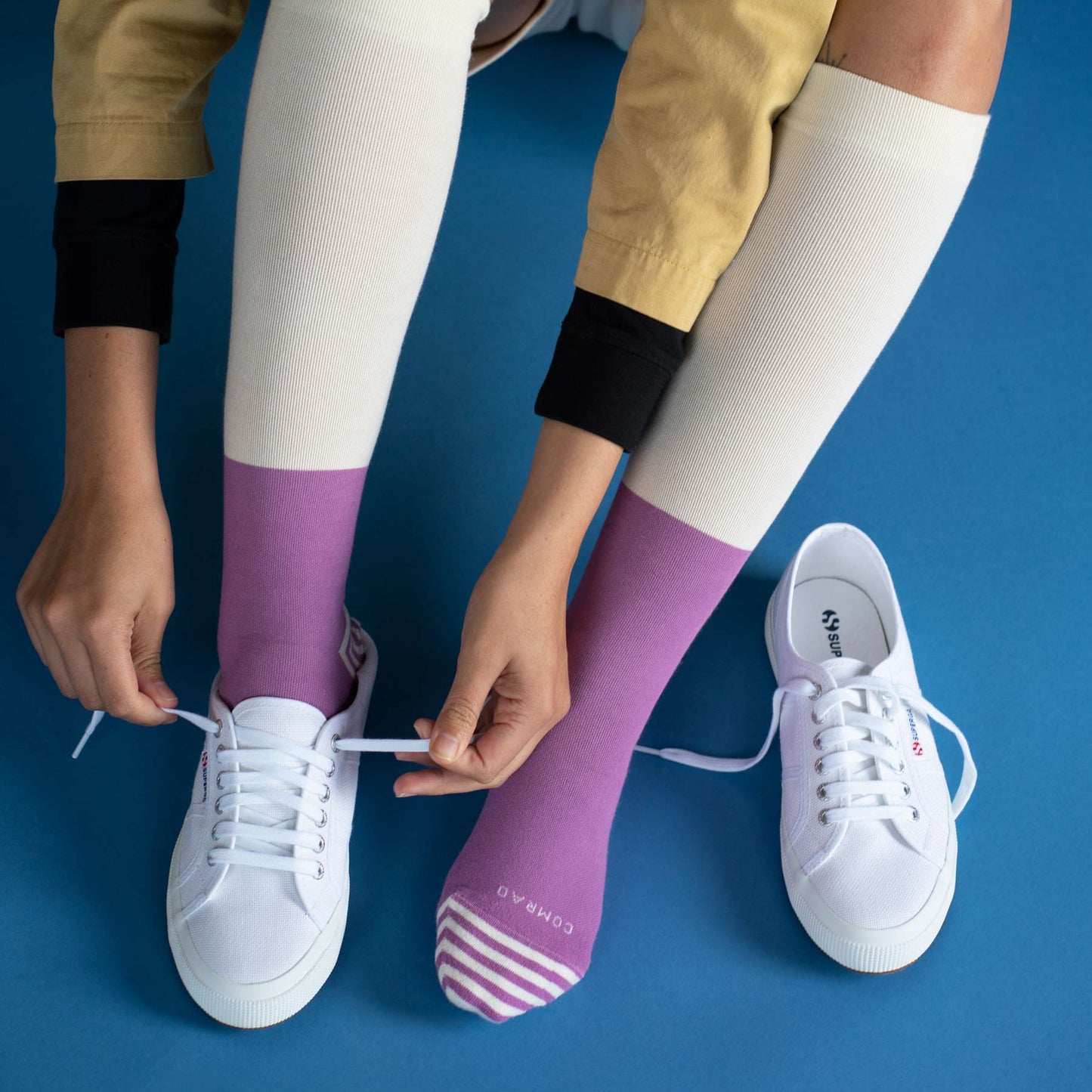 CloudCotton Compression Socks – Colorblock
