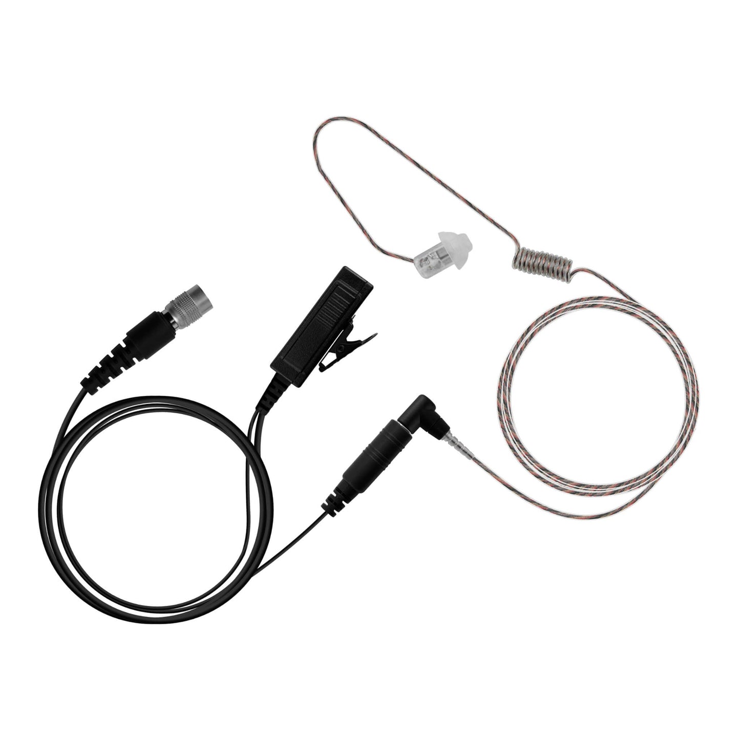 Patrol Mic & Invisible Series Tubeless Earpiece Complete Tactical Kit w/ Quick Disconnect (Hirose) - Sonim XP5, XP5plus, XP5s, XP8, XP10